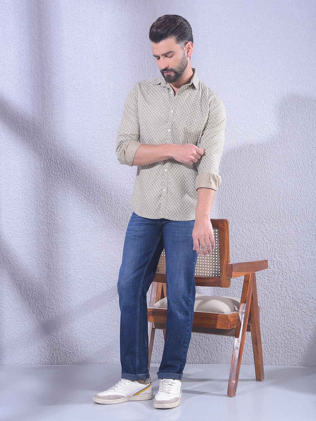 Brown Printed Shirt
