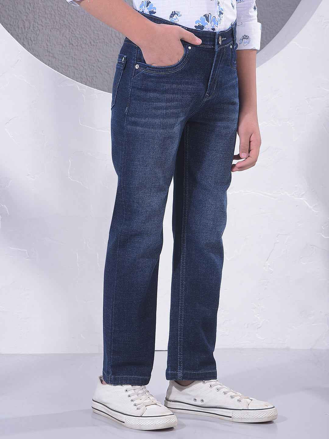 Deep Blue Modern Street Jeans