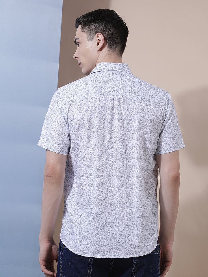 Essential Heather Grey Printed Shirt