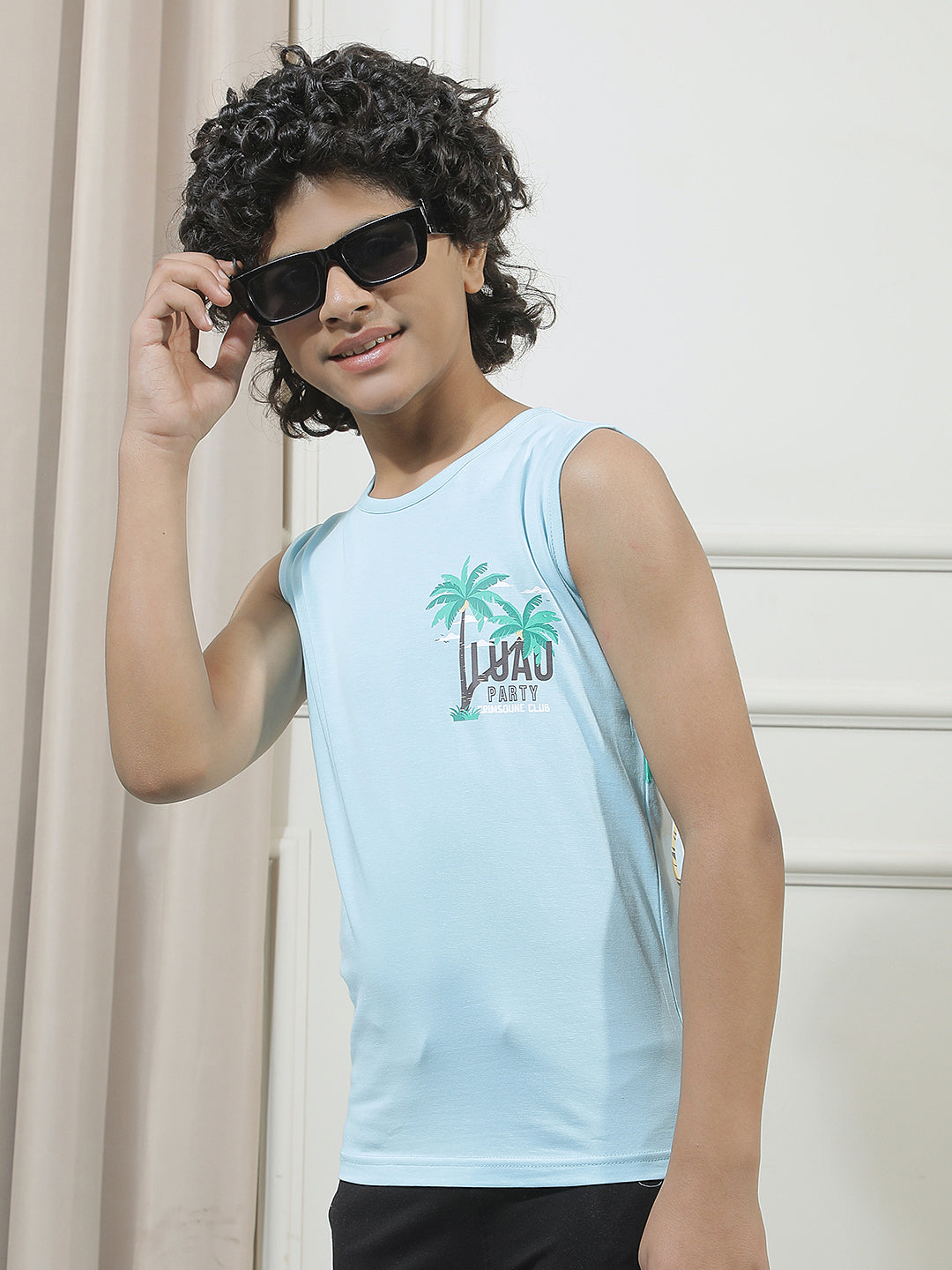 Sky Blue Typographic T-Shirt