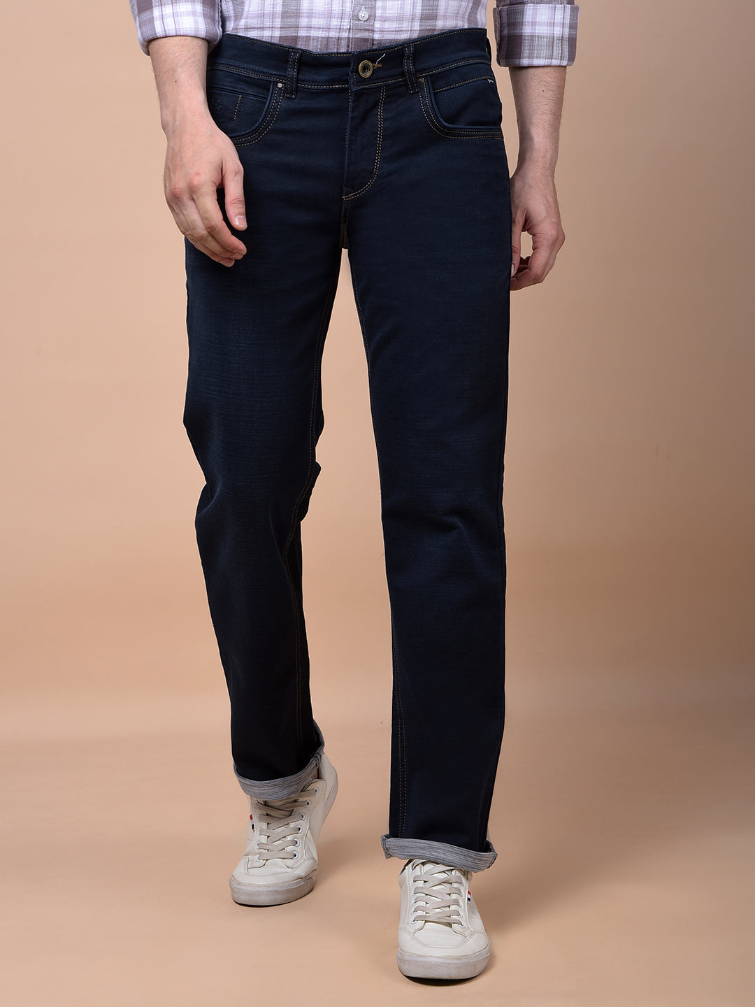 Iconic Navy Blue Straight Jeans