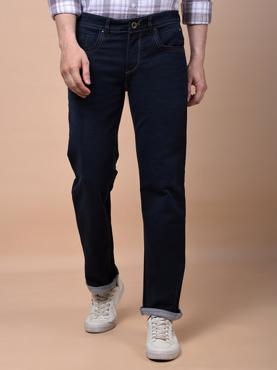 Iconic Navy Blue Straight Jeans