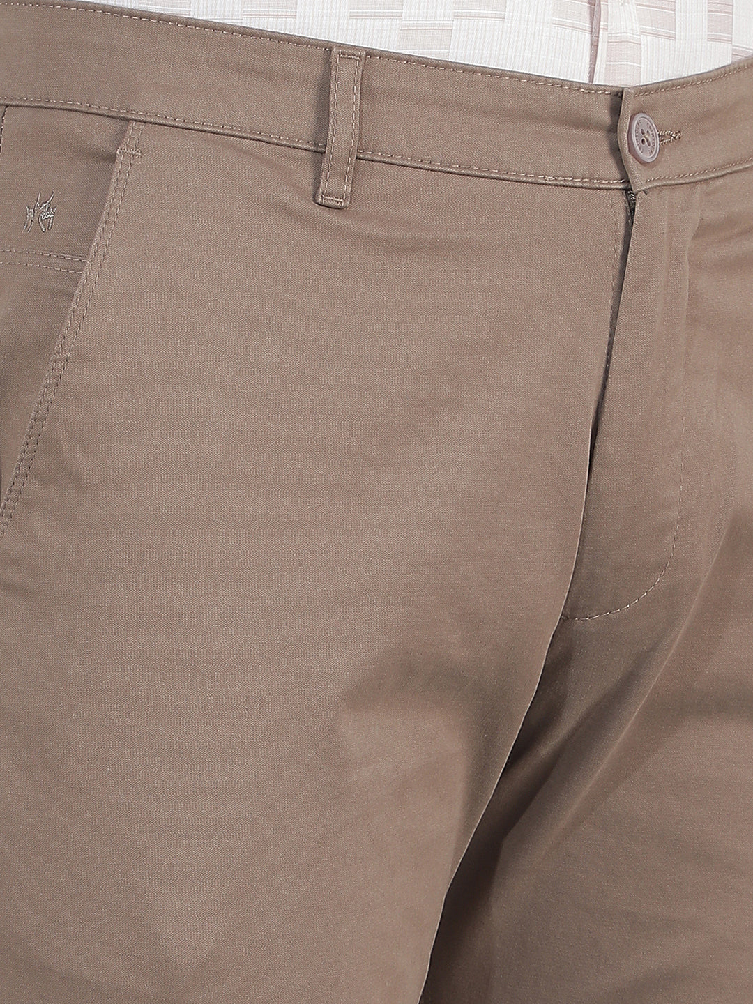 Modern Dune Khaki Straight Trousers