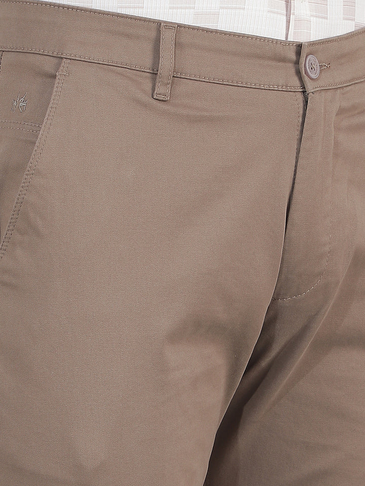 Modern Dune Khaki Straight Trousers