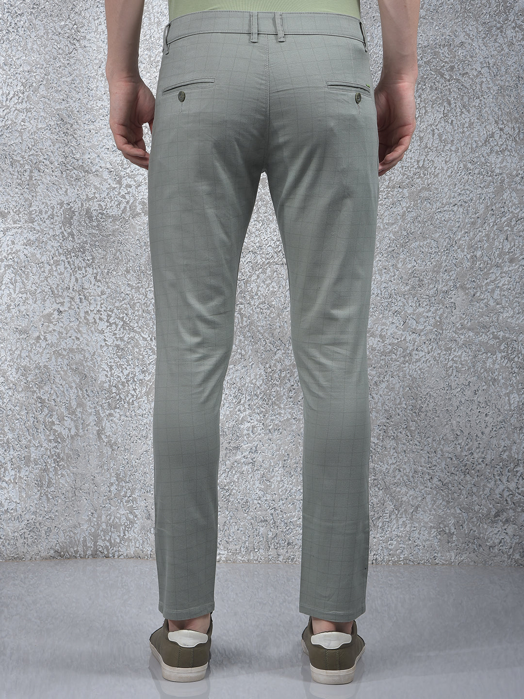 Beige Printed Trousers-Men Trousers-Crimsoune Club