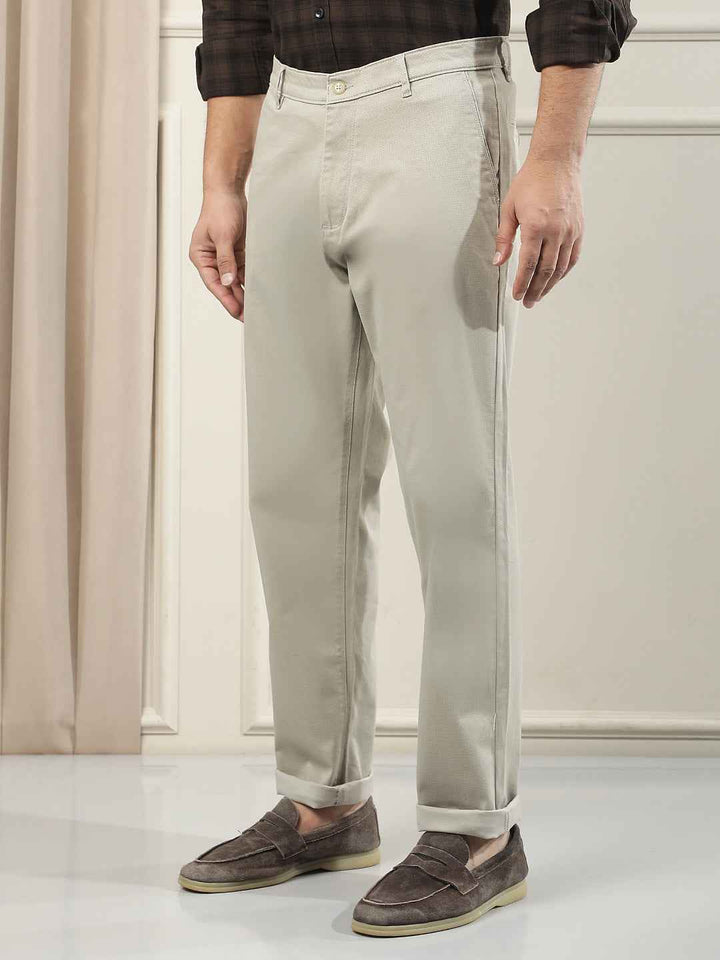 Beige Everyday Wear Trousers