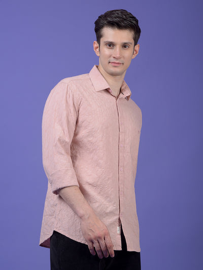 Pink Printed 100% Cotton Shirt