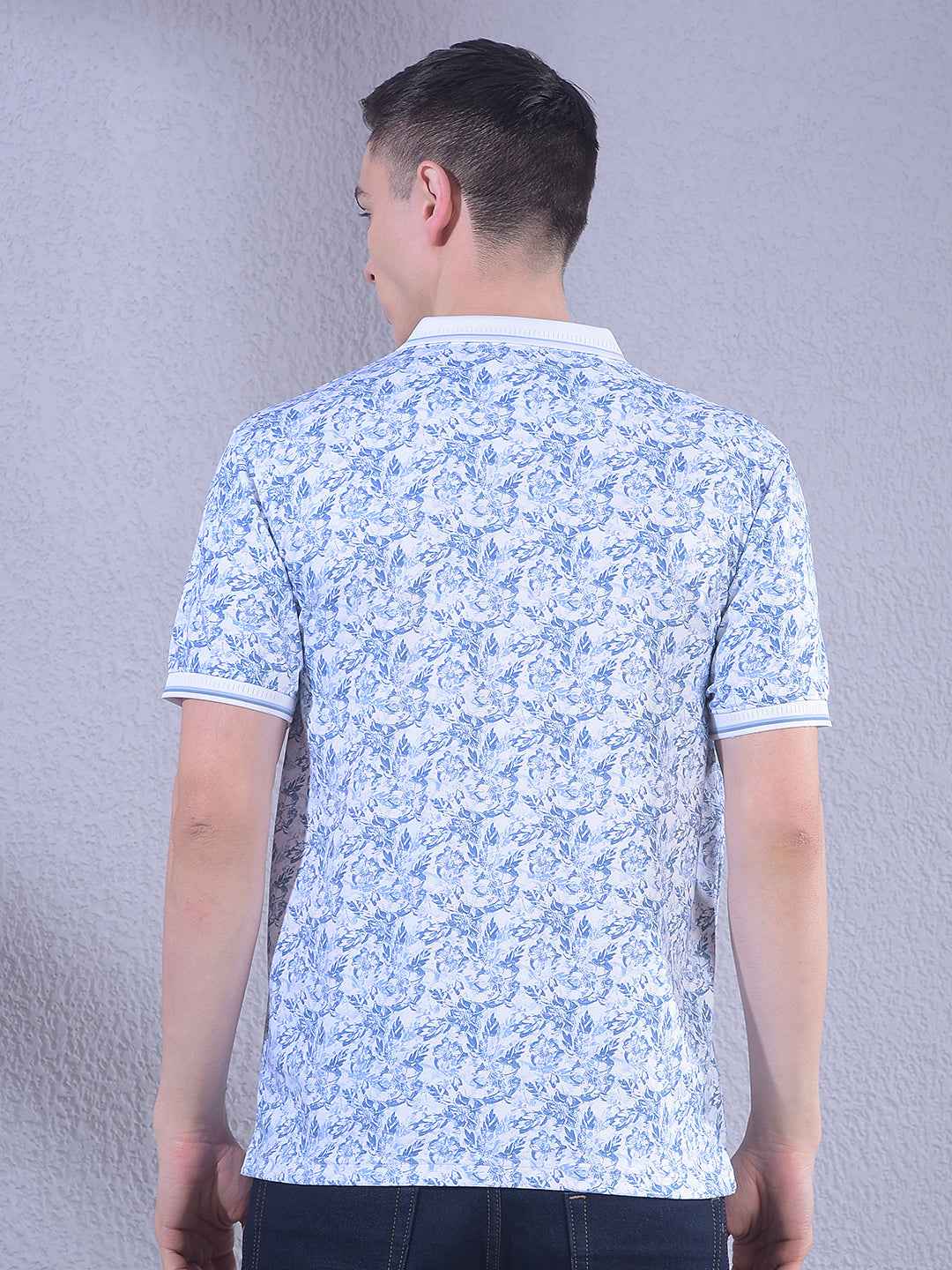 Blue Floral Print T-Shirt