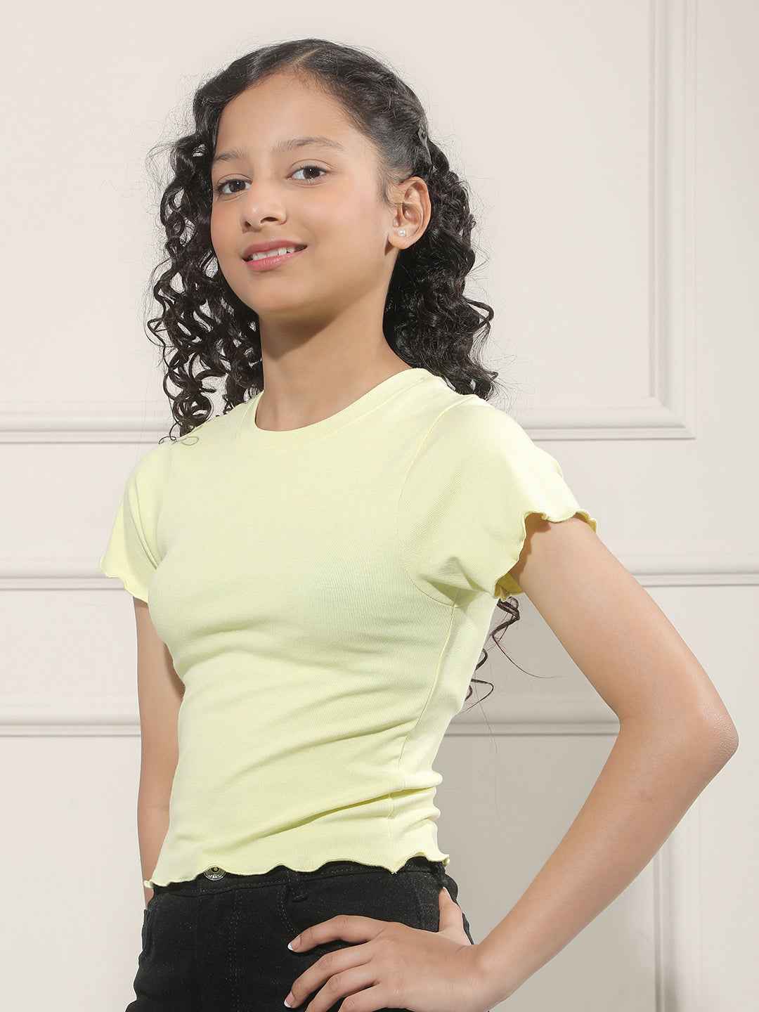 Green Modal Cropped T-Shirt