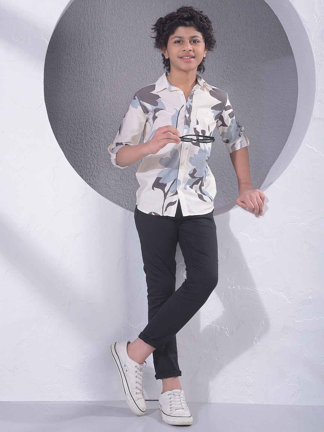 Black Checked Trousers