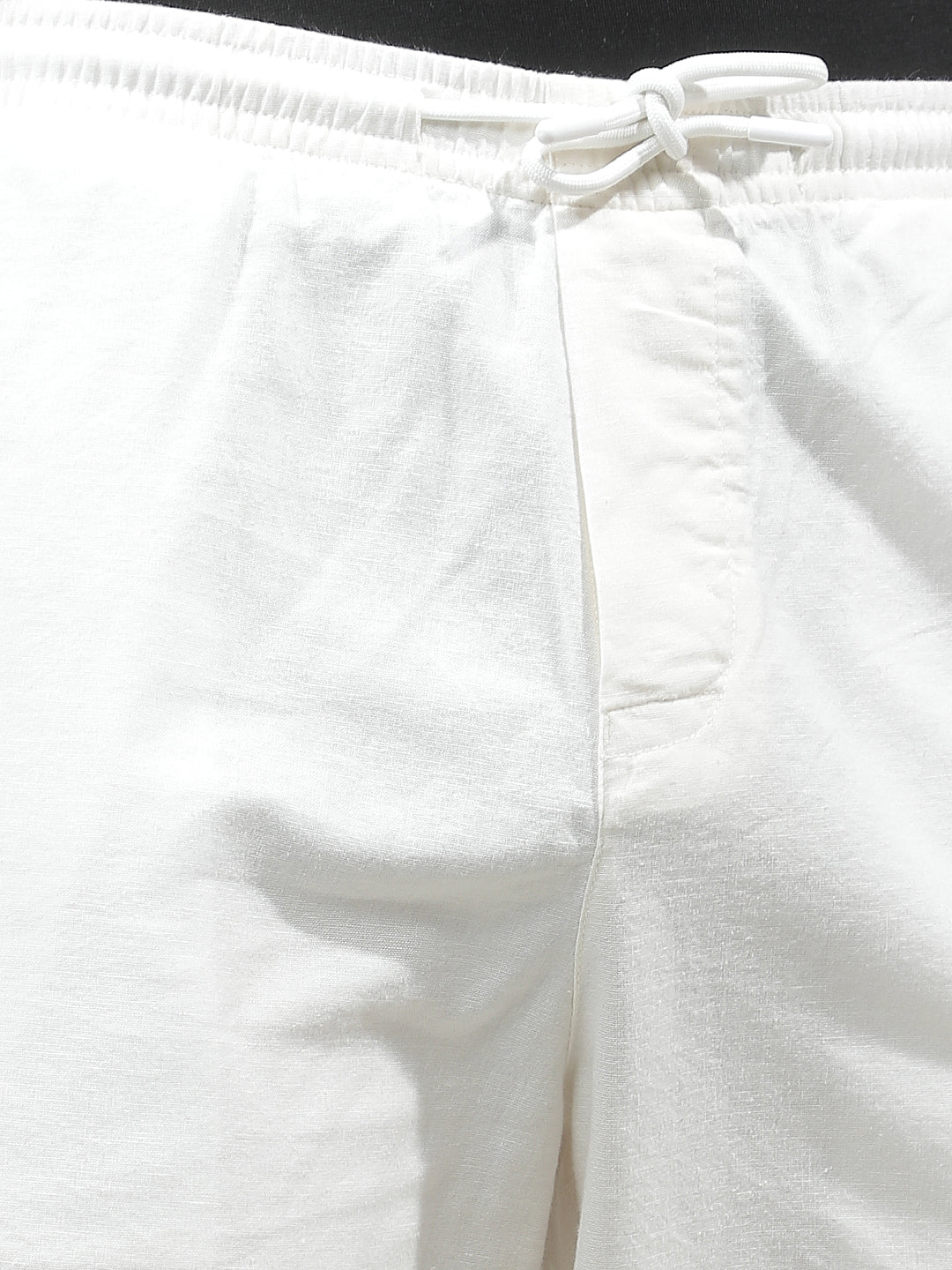 Tailored Crisp White Linen Shorts