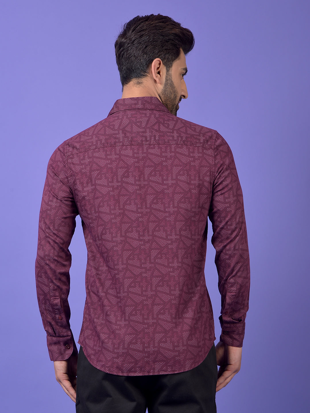 Maroon Printed Shirt