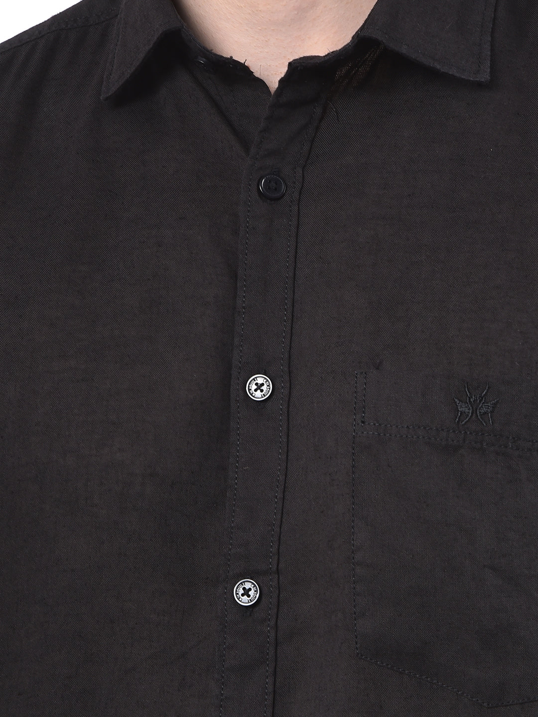 Midnight Black Linen Classic Shirt
