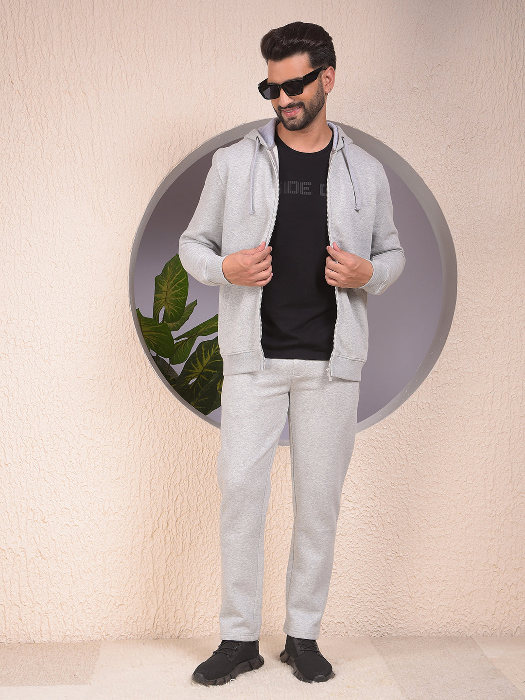 Grey Comfortable Knitted Trackpants