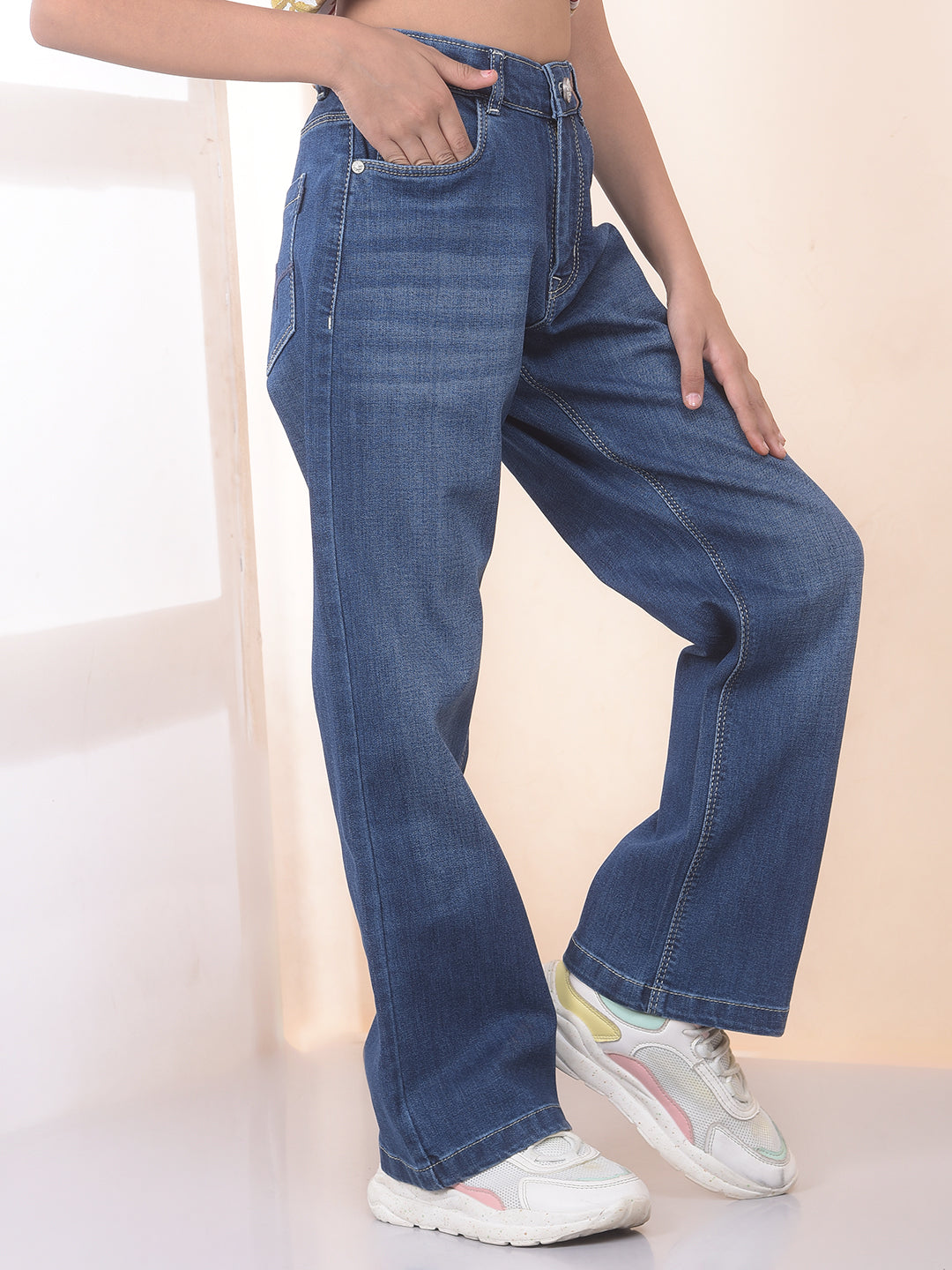 Tailored Coastal Blue Straight Jeans