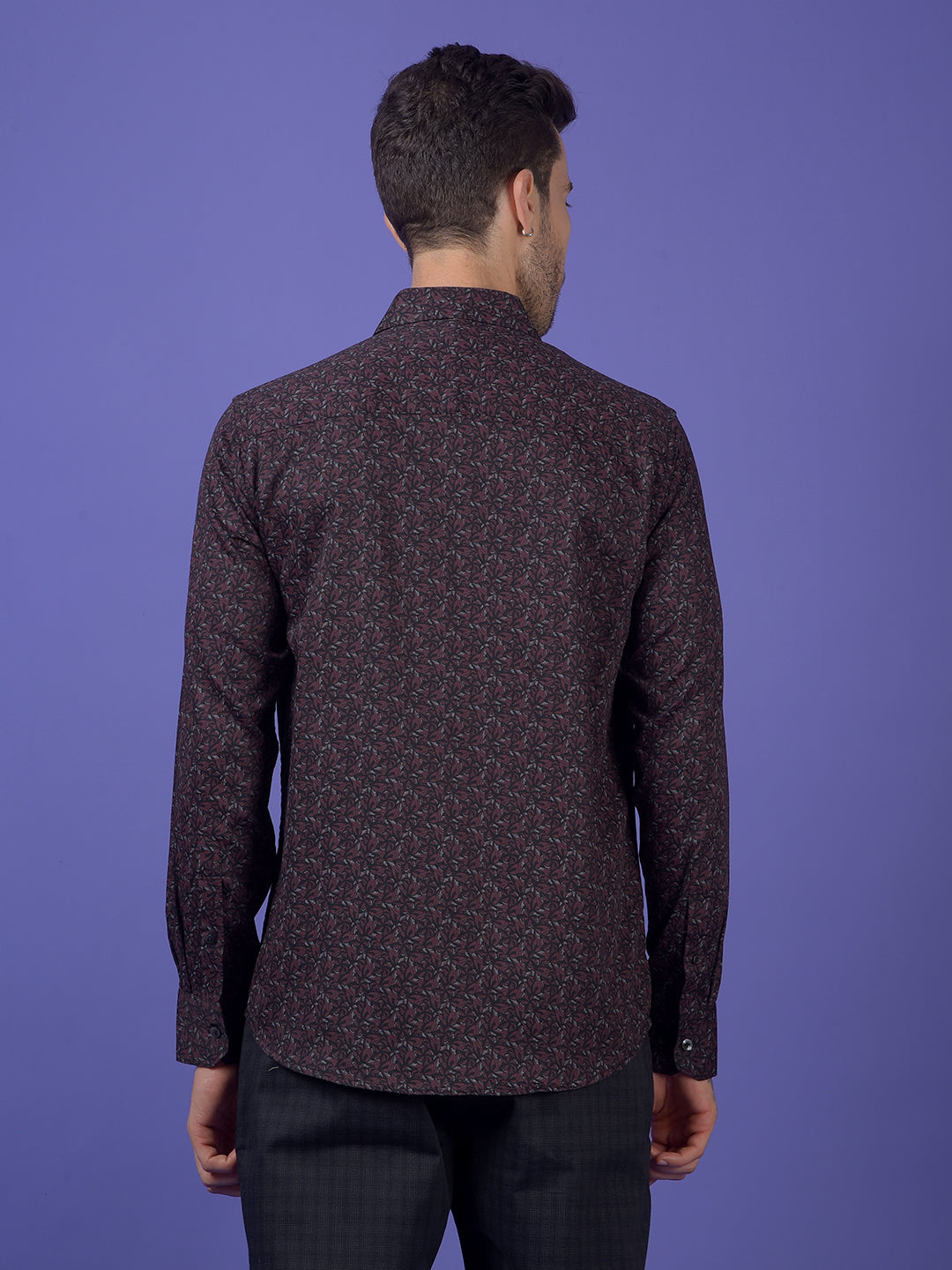 Wine Printed Shirt