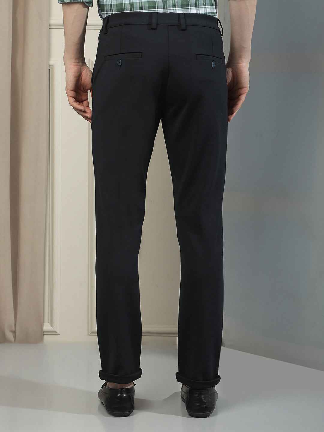Navy Blue Knitted Trousers