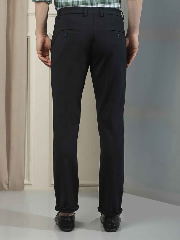 Navy Blue Knitted Trousers