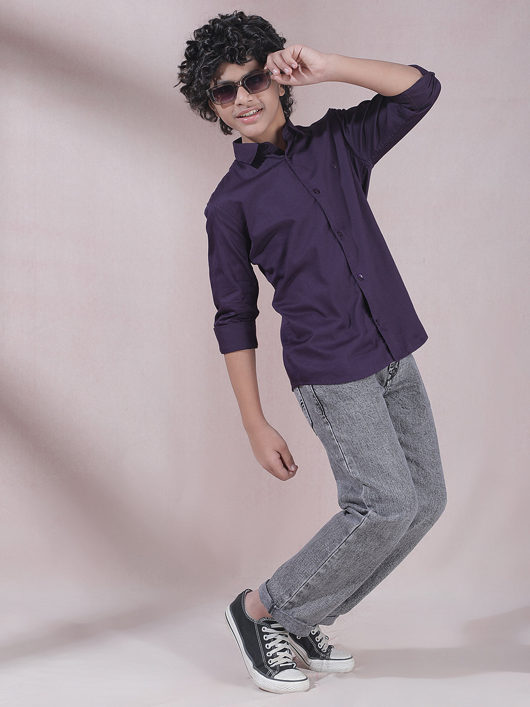 Purple 100% Cotton Shirt