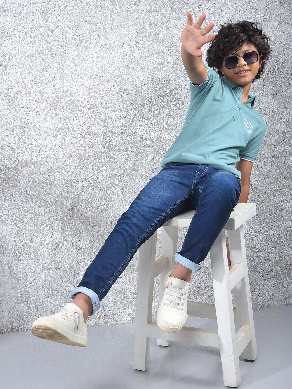 Classic Pathway Green Polo Neck T-Shirt