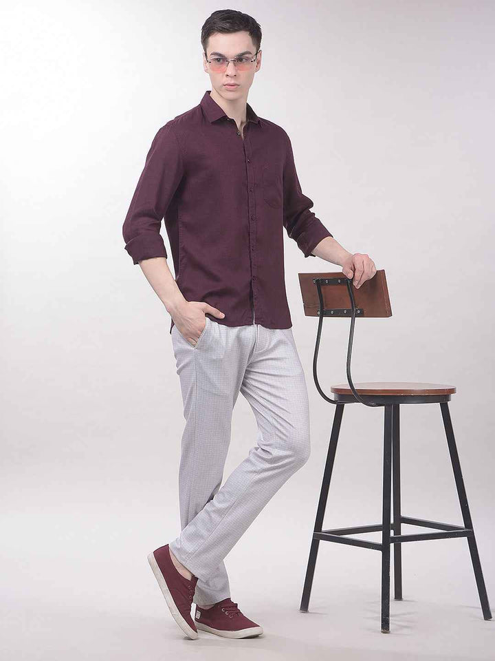 GlowWine Linen Shirt