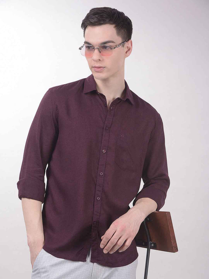 GlowWine Linen Shirt