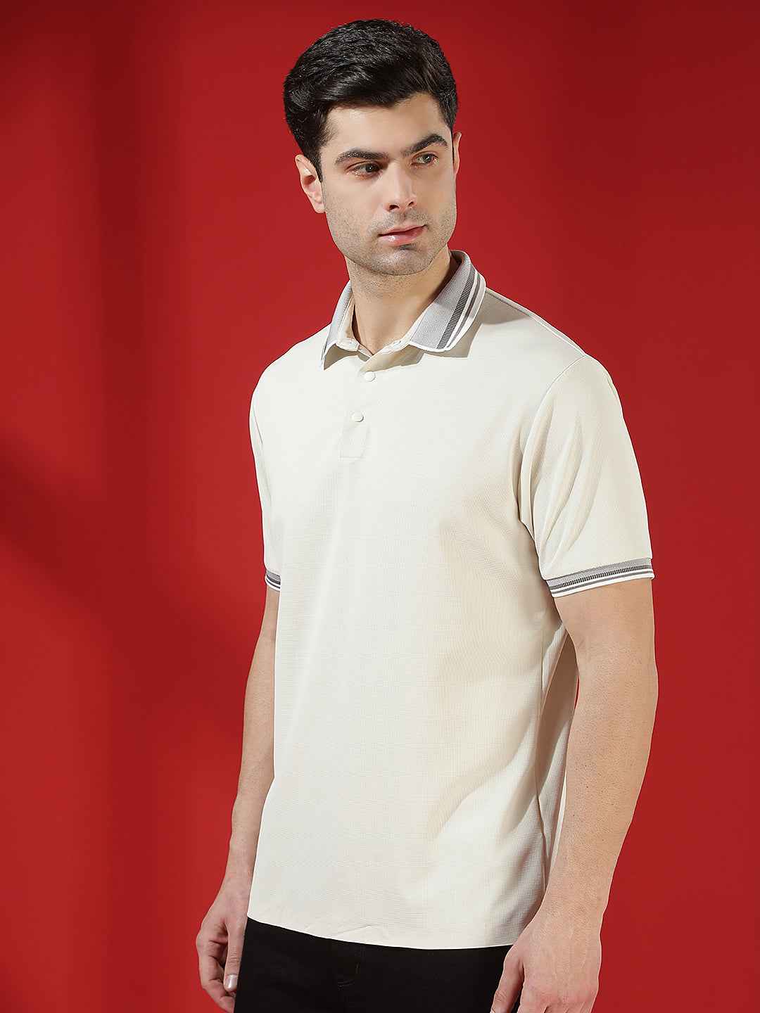 Cream Classic Polo T-Shirt