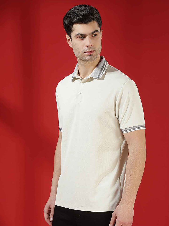Cream Classic Polo T-Shirt