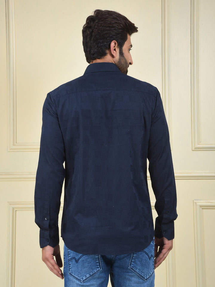 Navy Blue 100% Cotton Shirt