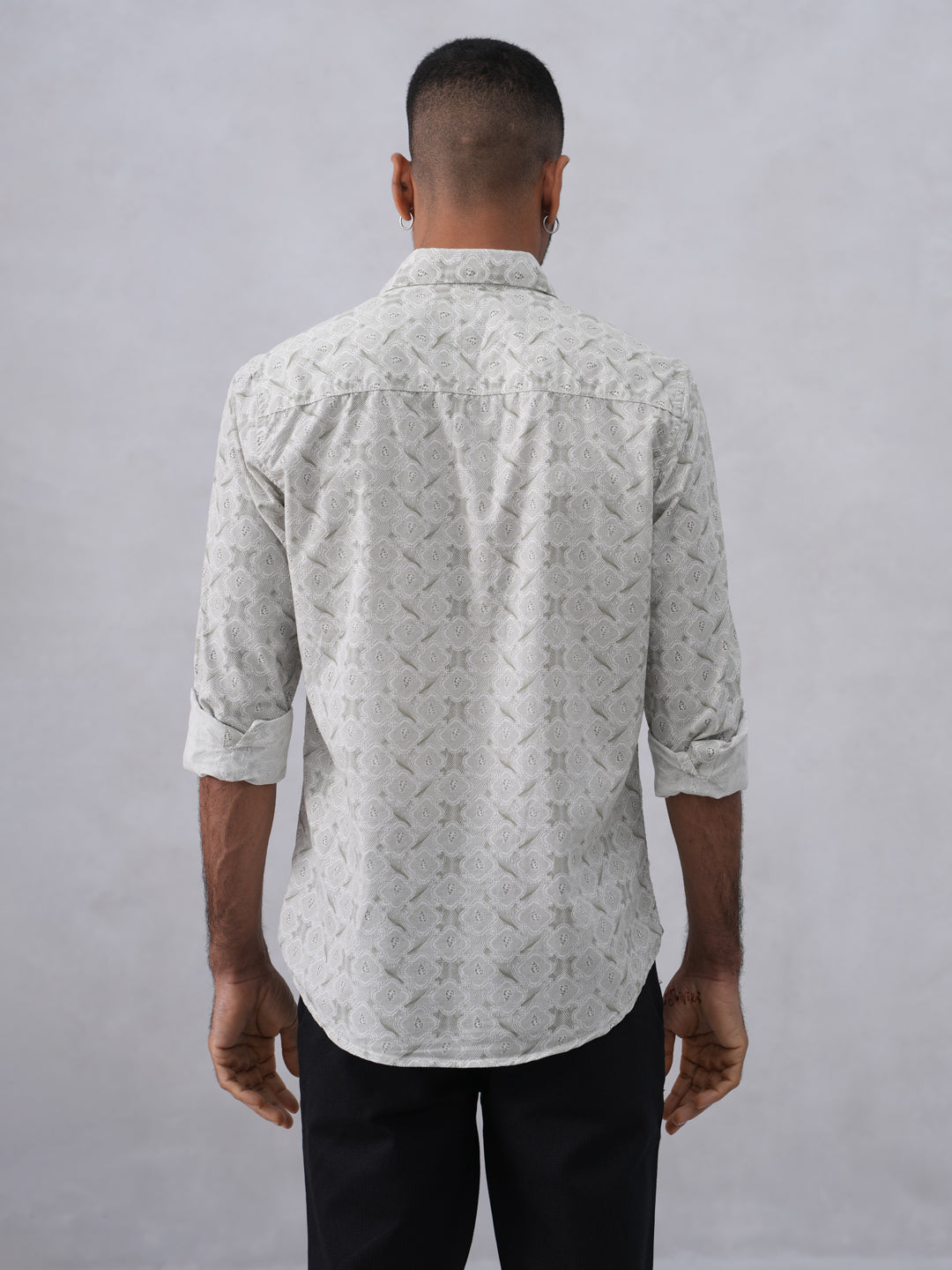 Vivid Green Printed Shirt