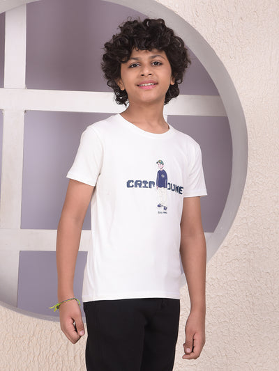 White Graphic Print T-Shirt
