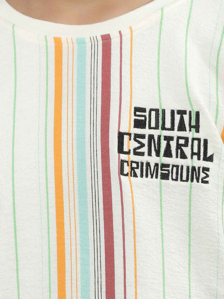 Multi-Color Vertical Stripes T-Shirt