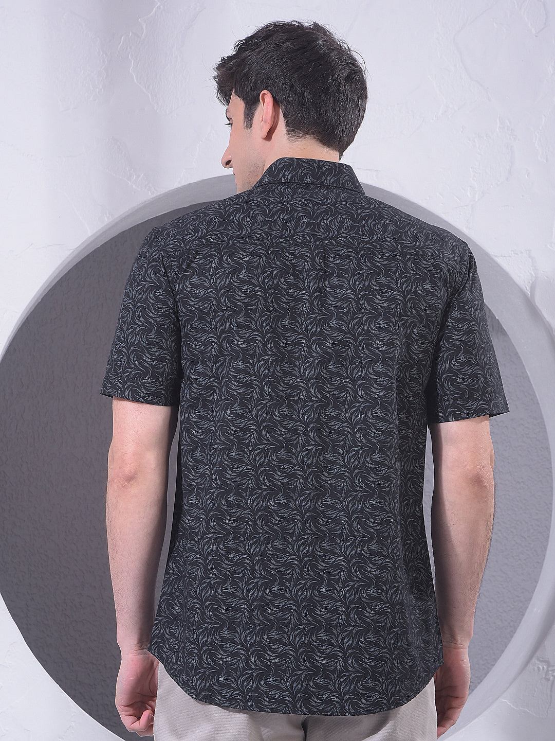 Sleek Black Printed Shirt