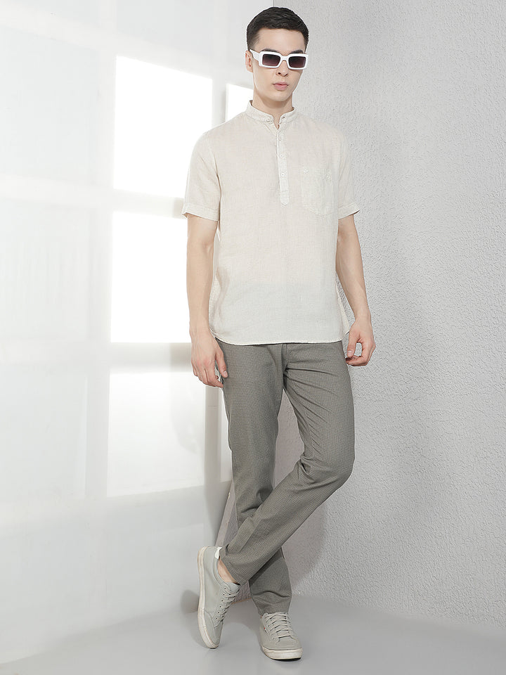 Grey Checked Trousers