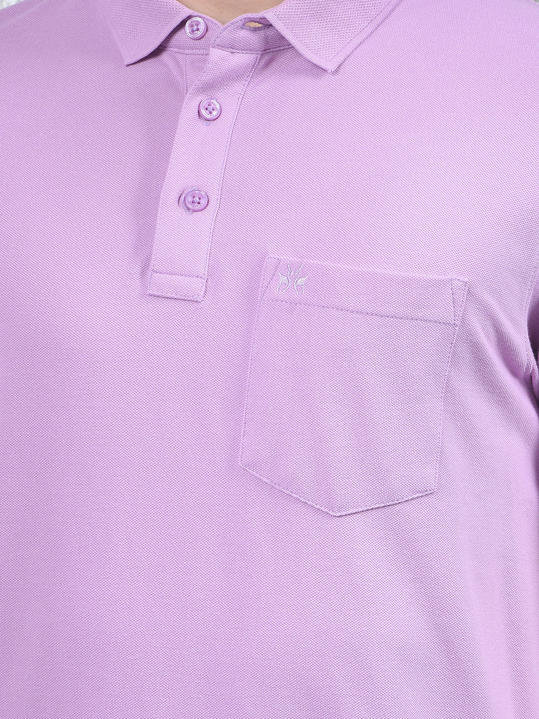 Purple Polo Neck T-Shirt