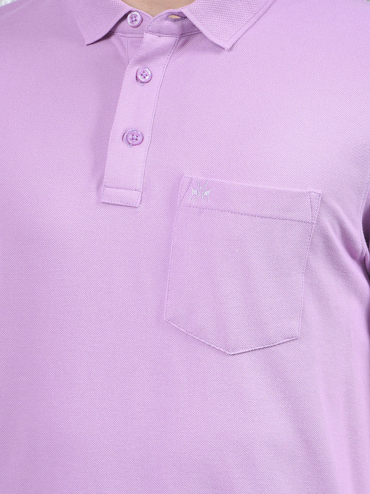 Purple Polo Neck T-Shirt