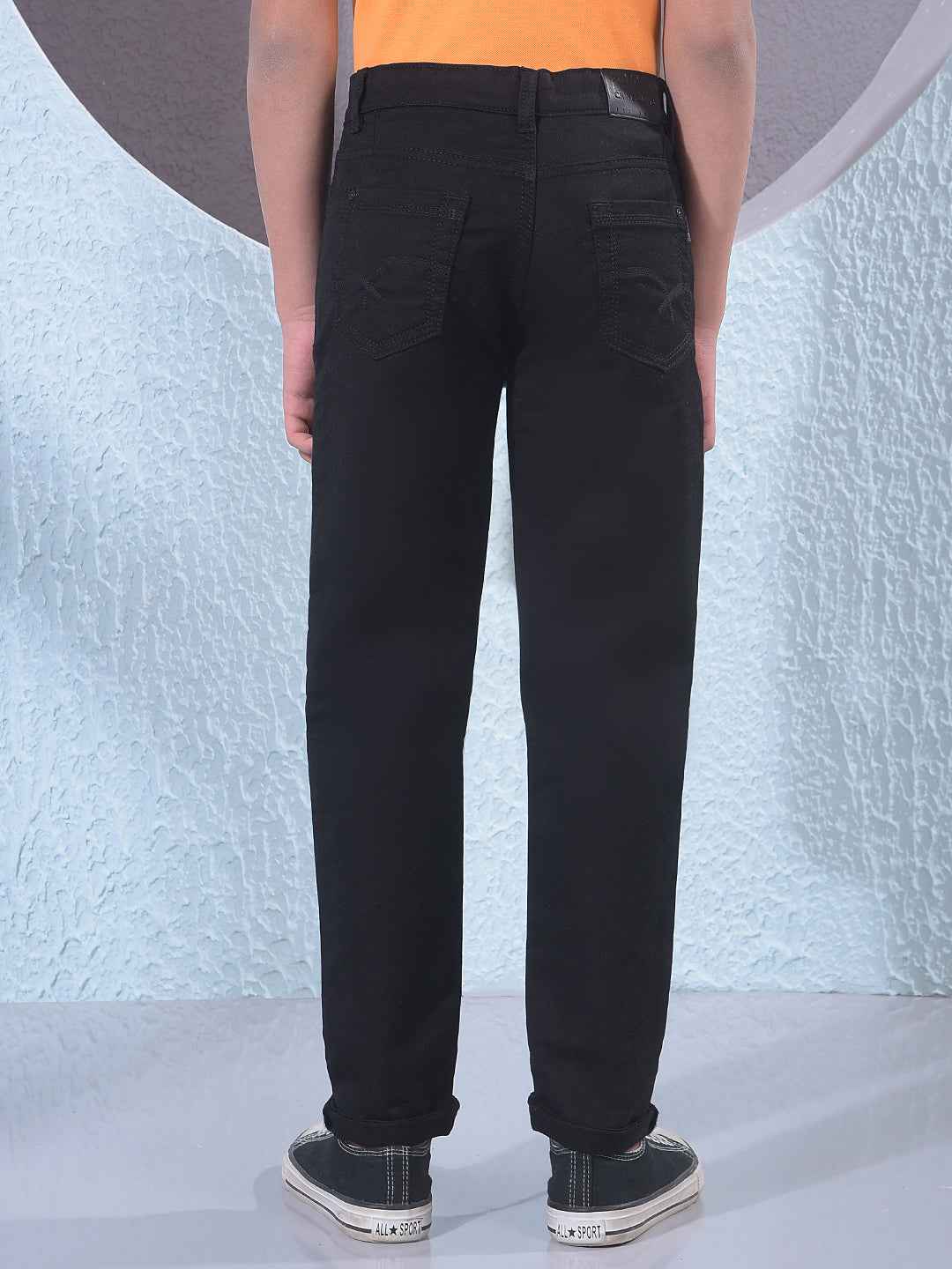 Jet Black Sleek Street Jeans