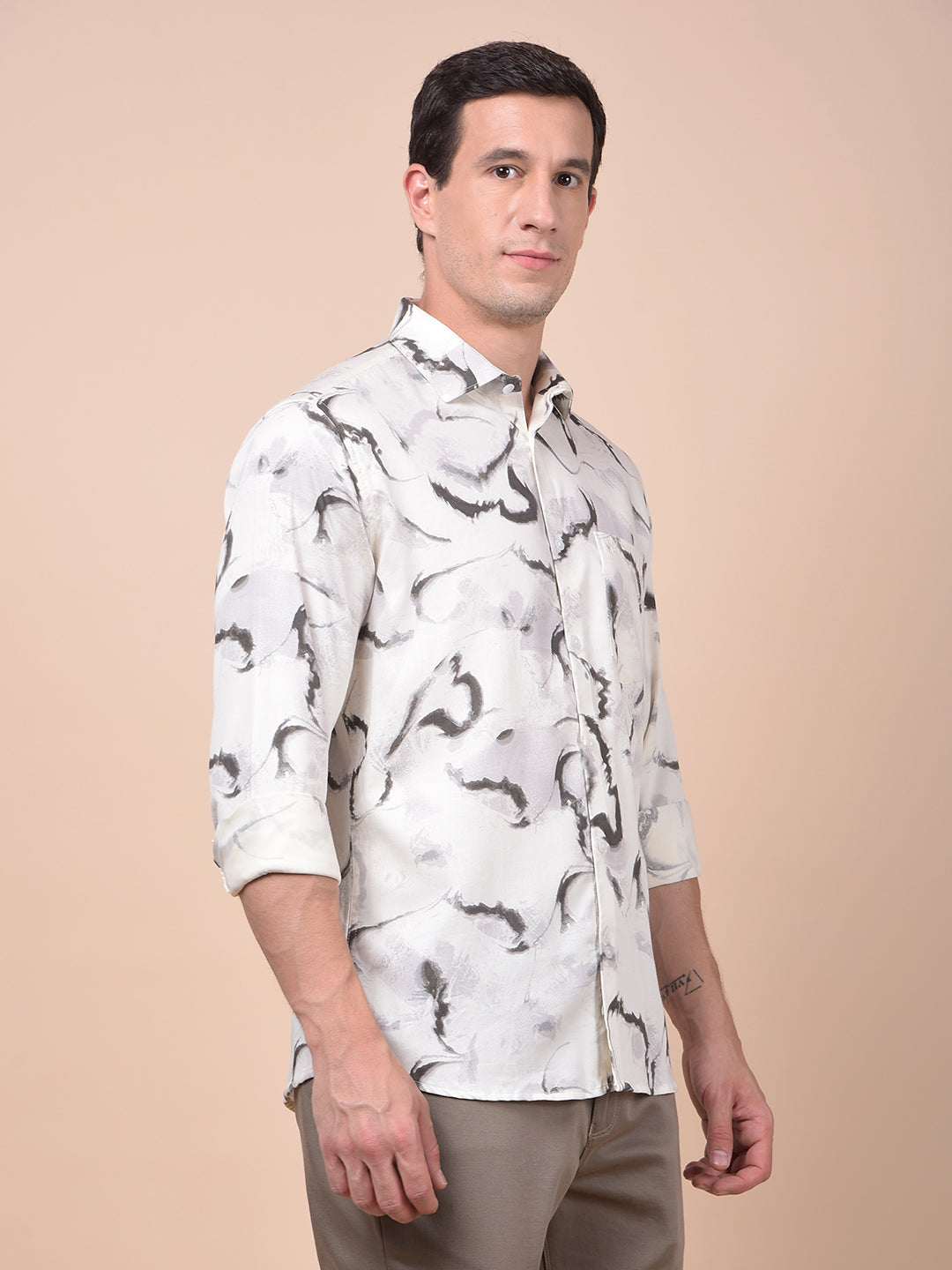 Chic Grey Printed Shirt