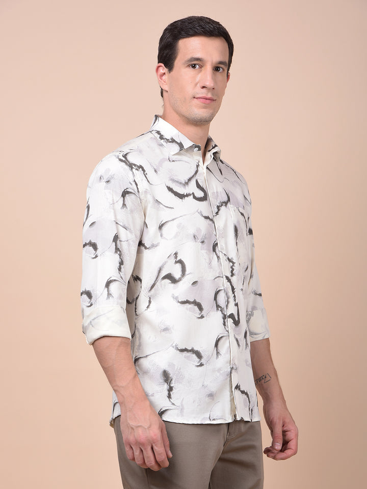 Chic Grey Printed Shirt