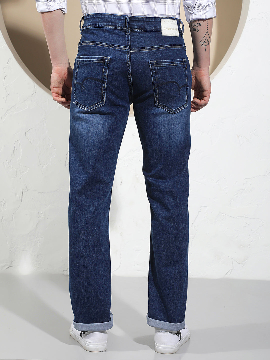 Luxe Ocean Blue Straight Jeans