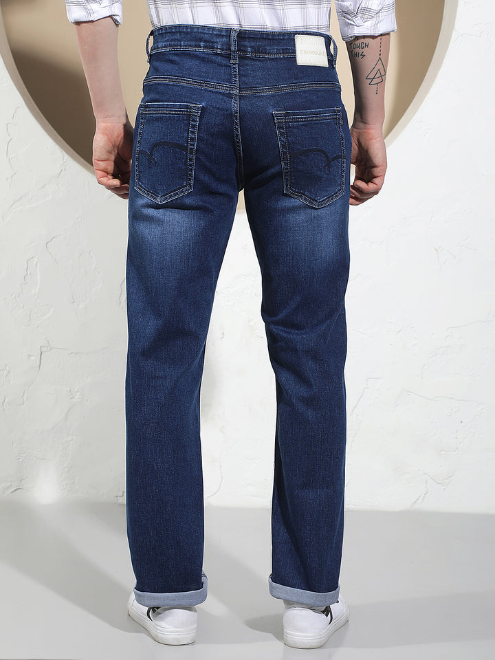 Luxe Ocean Blue Straight Jeans