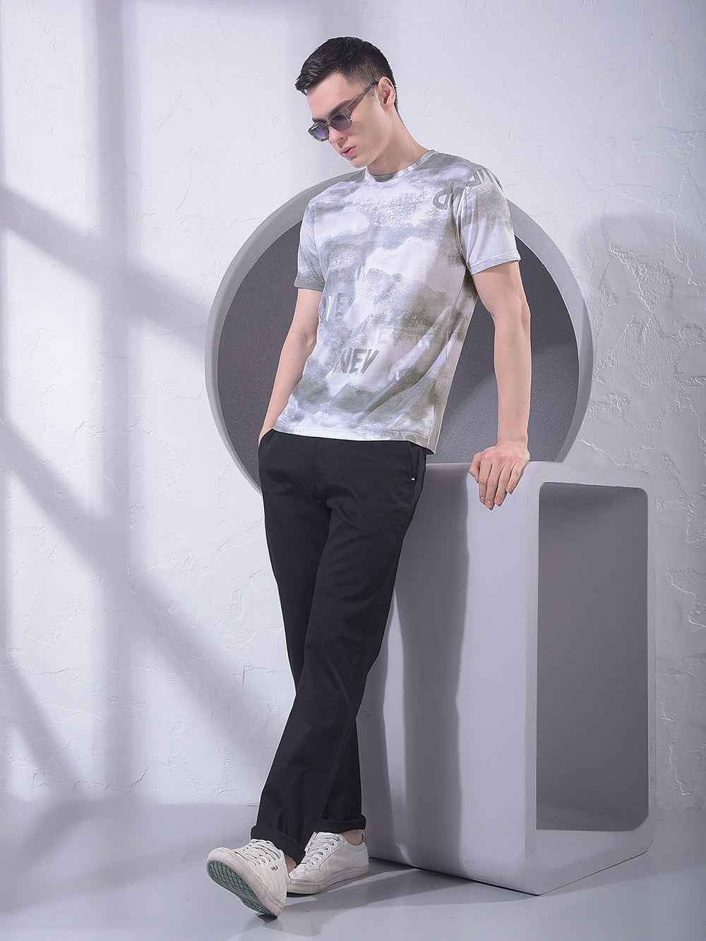 Grey Typographic Print T-Shirt