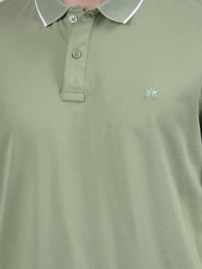 Modish Green Polo Neck T-Shirt