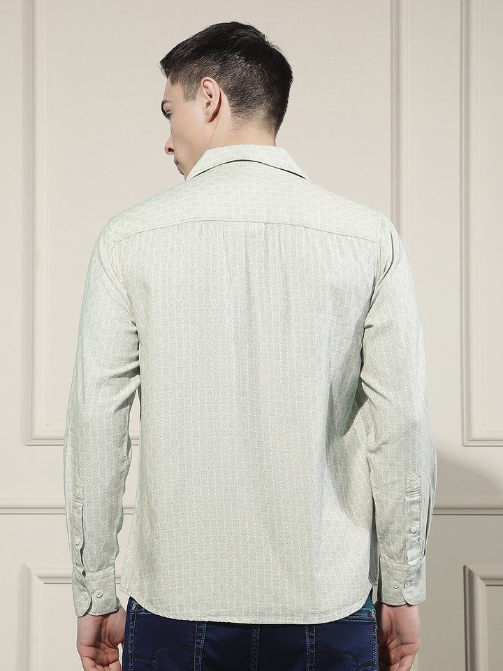 Classic Pine Green Printed Shirt