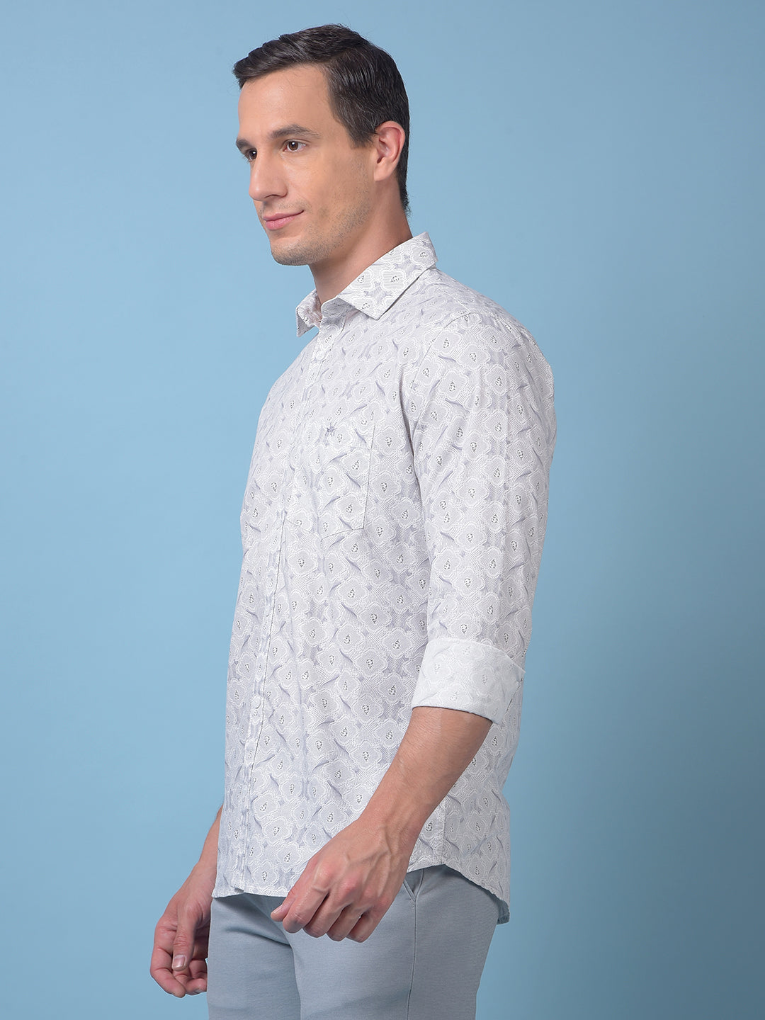 Grey Printed Shirt