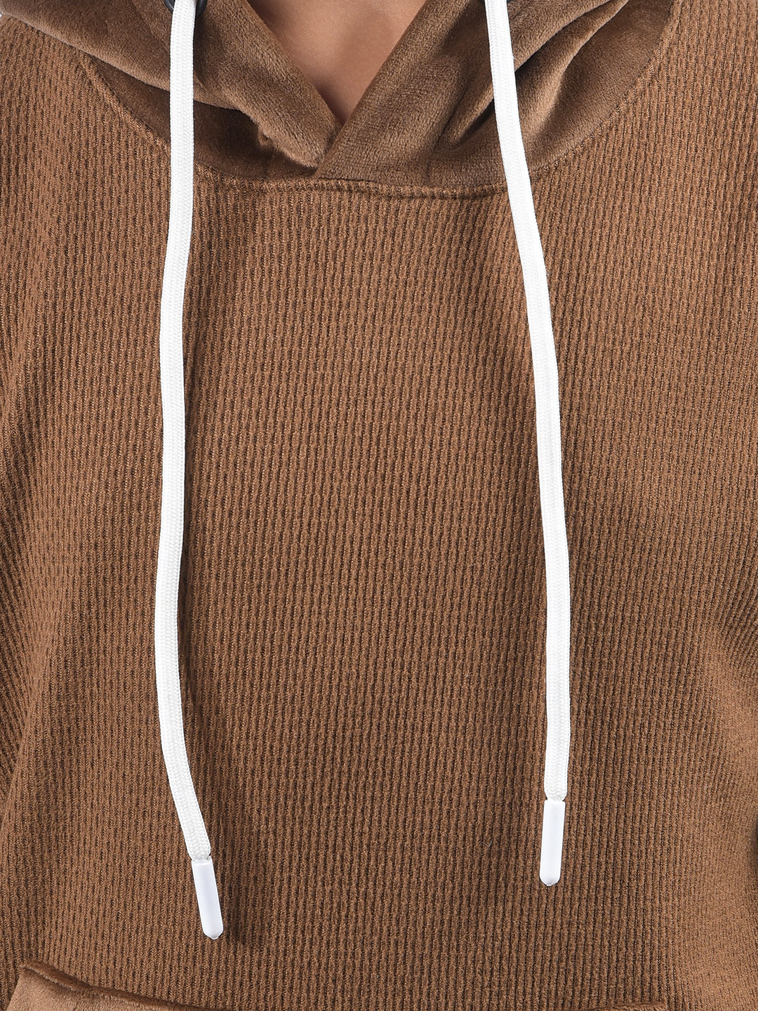 Brown Hooded Neck Sweatshirt