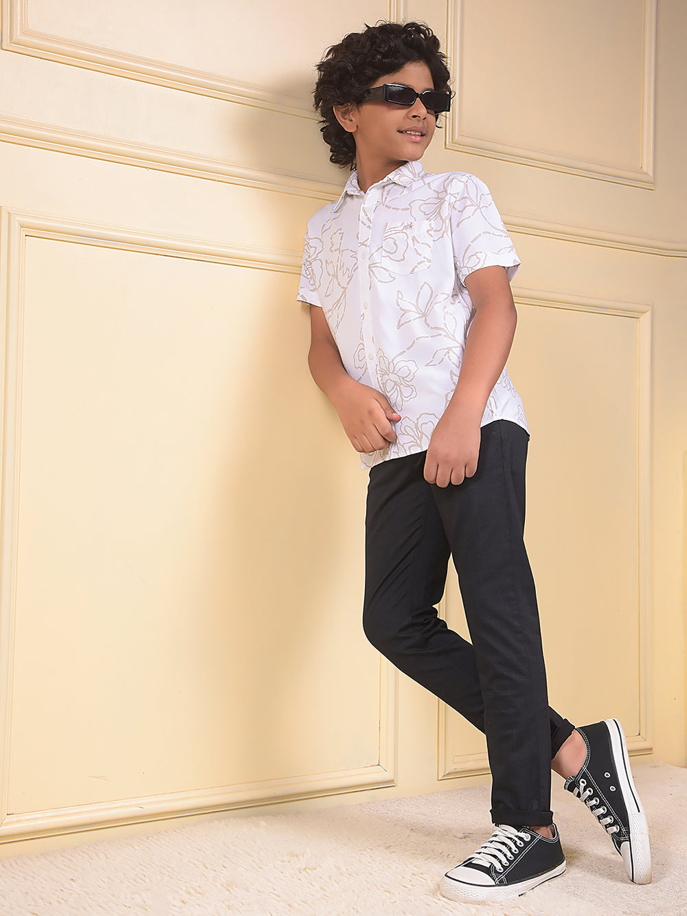 Black Printed Trousers