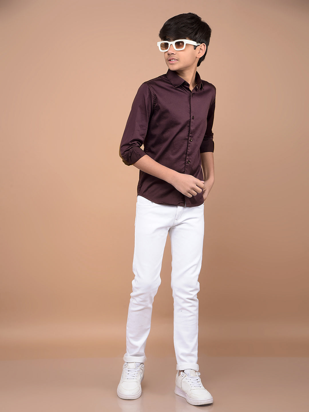 Purple Shirt-Boys Shirts-Crimsoune Club