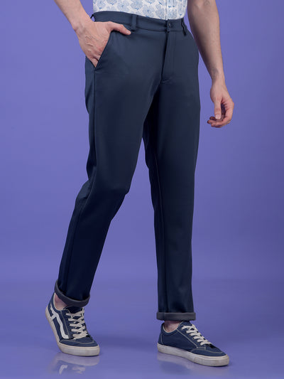 Navy Blue Knitted Trousers