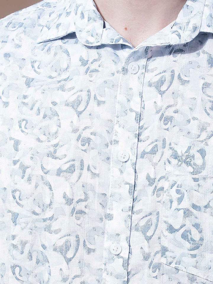 Fine Blue Printed Shirt